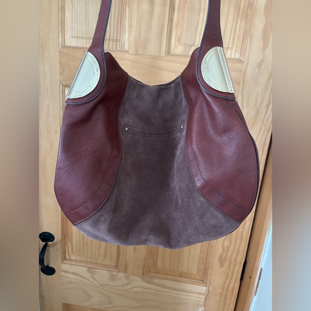 MAKOWSKY GIAMMA Hobo Shoulder Bag Genuine Suede/Leather Handbag,Designer - Picture 2 of 16
